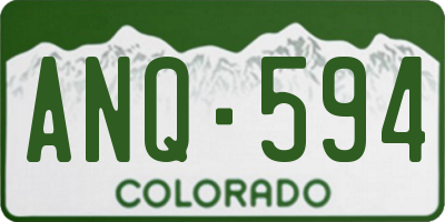 CO license plate ANQ594
