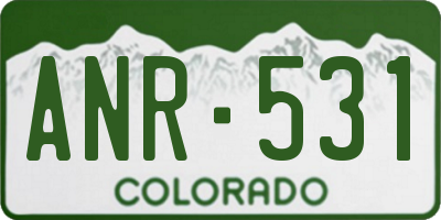 CO license plate ANR531