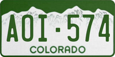 CO license plate AOI574