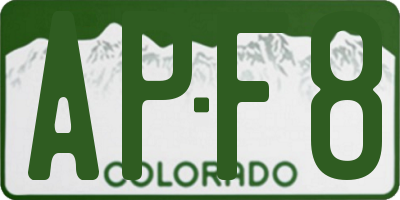 CO license plate APF8