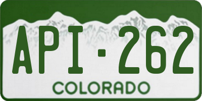 CO license plate API262