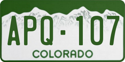 CO license plate APQ107