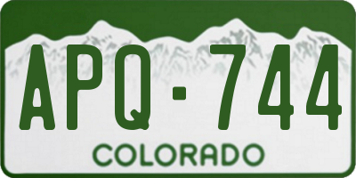 CO license plate APQ744