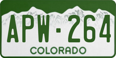 CO license plate APW264