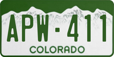 CO license plate APW411