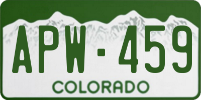 CO license plate APW459