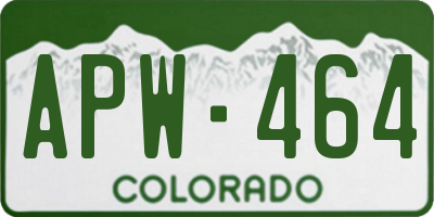 CO license plate APW464
