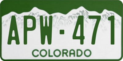 CO license plate APW471