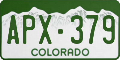 CO license plate APX379