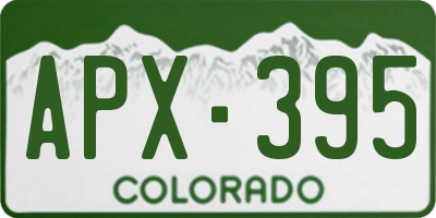 CO license plate APX395