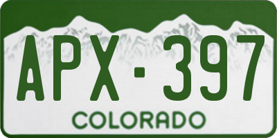 CO license plate APX397