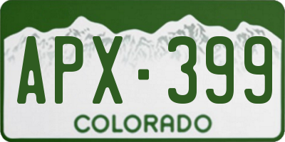 CO license plate APX399