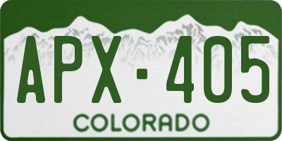 CO license plate APX405