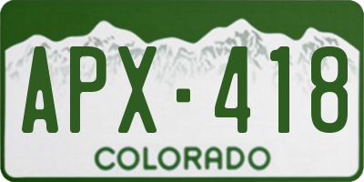 CO license plate APX418