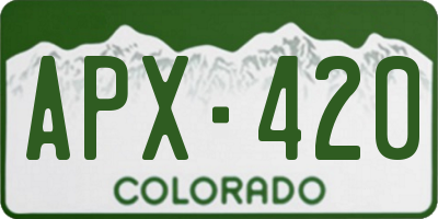 CO license plate APX420