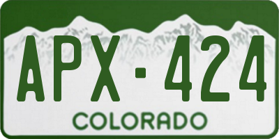 CO license plate APX424