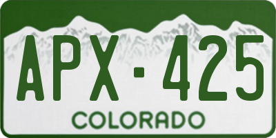 CO license plate APX425