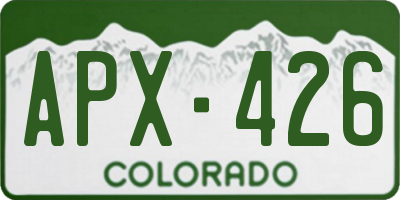 CO license plate APX426