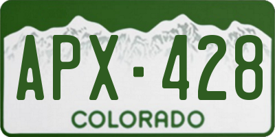 CO license plate APX428