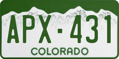 CO license plate APX431
