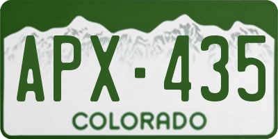 CO license plate APX435