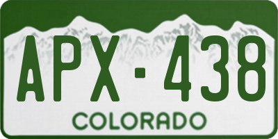 CO license plate APX438