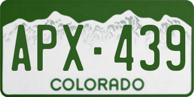 CO license plate APX439