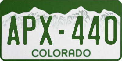 CO license plate APX440