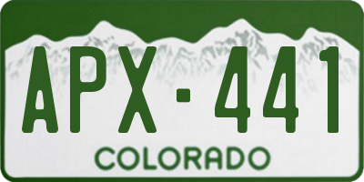 CO license plate APX441