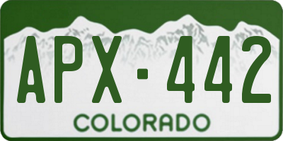 CO license plate APX442