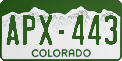 CO license plate APX443