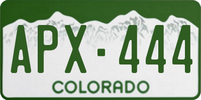 CO license plate APX444
