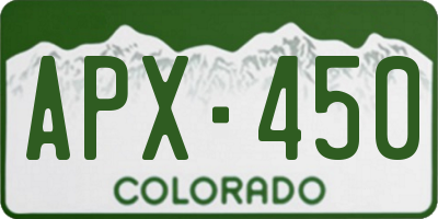 CO license plate APX450