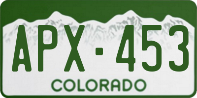 CO license plate APX453