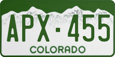 CO license plate APX455