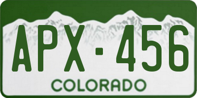 CO license plate APX456