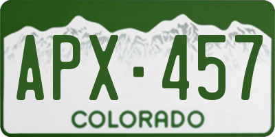 CO license plate APX457