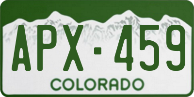 CO license plate APX459