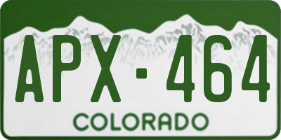 CO license plate APX464