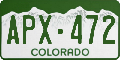 CO license plate APX472