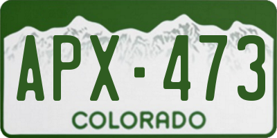 CO license plate APX473