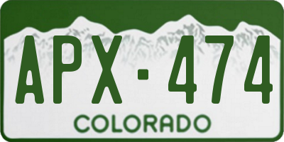 CO license plate APX474