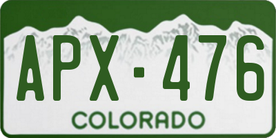 CO license plate APX476
