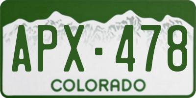CO license plate APX478