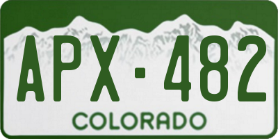 CO license plate APX482