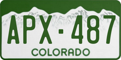 CO license plate APX487
