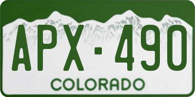 CO license plate APX490