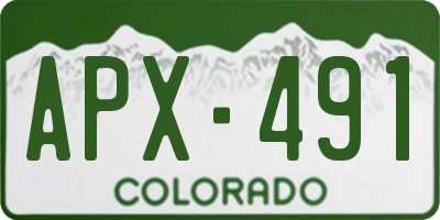 CO license plate APX491