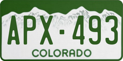 CO license plate APX493