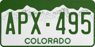 CO license plate APX495